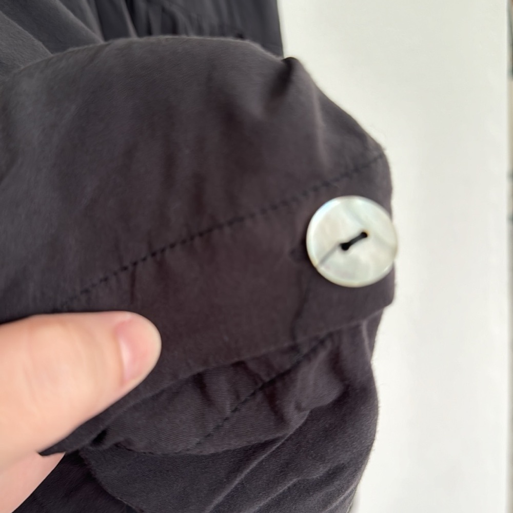 COPY - Zara Oversized Button Down Tunic V Neck Black - Picture 4 of 7